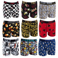 TEET Premium Erkek Boxer Pamuklu Desenli 9'lu Set K5