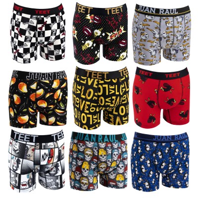 TEET Premium Erkek Boxer Pamuklu Desenli 9'lu Set K5 TEET Premium Erkek Boxer Pamuklu Desenli 9'lu Set K5